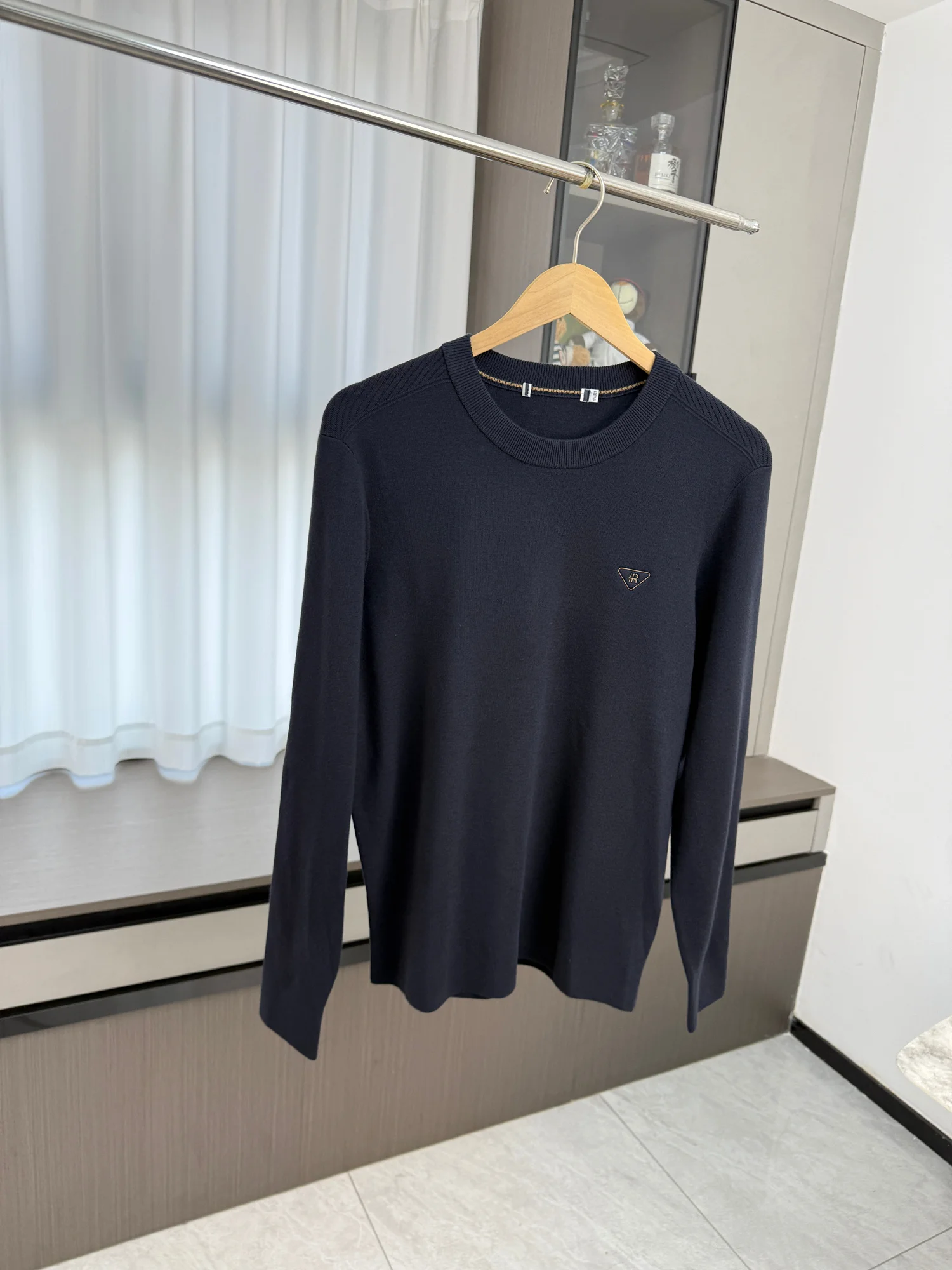 

Теплый вязаный свитер из смеси шерсти, круглый, базовый слой для мужчин, повседневный, модный, зимний сезон, удобный, приятный для кожи