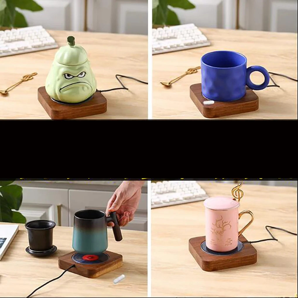 Imagem -04 - Copo de Agitação Magnética Totalmente Automático Coaster Elétrico Café Leite Base Destacável Carregamento Usb