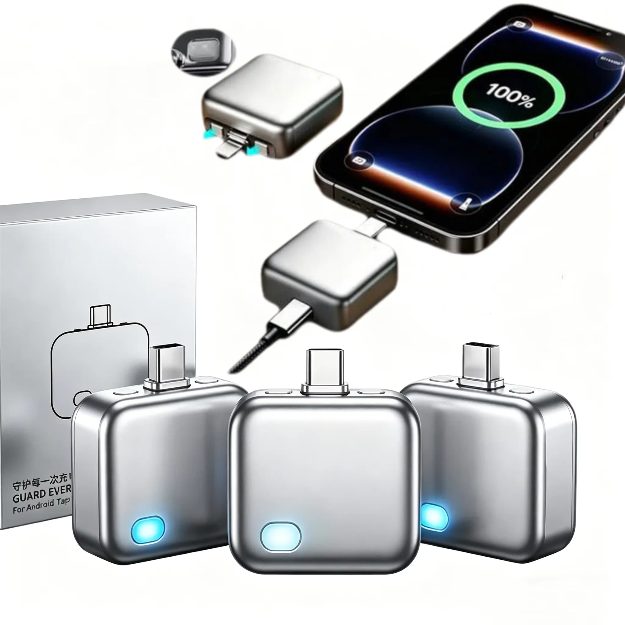 Smart Type-C Charging Adapter,Auto Cut Off When Fully Charged,Universal Separator Charger Overnight Unattended Safe Charging