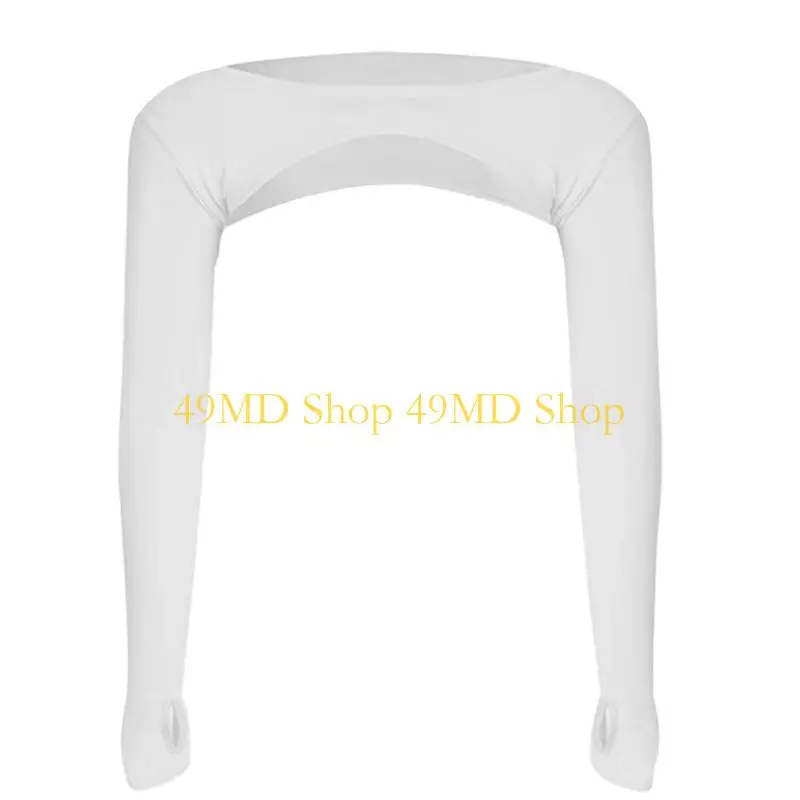 49MD Lightweight Sun Resistant Scarf Quick Dry Fabric Shoulder Wrap Arm Coverage Shawl for Enthusiasts Commuters