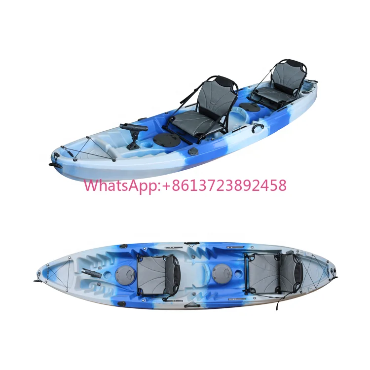 Kayak Doble Viking Tandem para Pesca, Kayak Sit-on-Top, Bote de Pesca LLDPE de EE. UU., Kayak/Canoa de Pesca para 3 Personas, 3.1 - 4m, 3 Años de Garantía