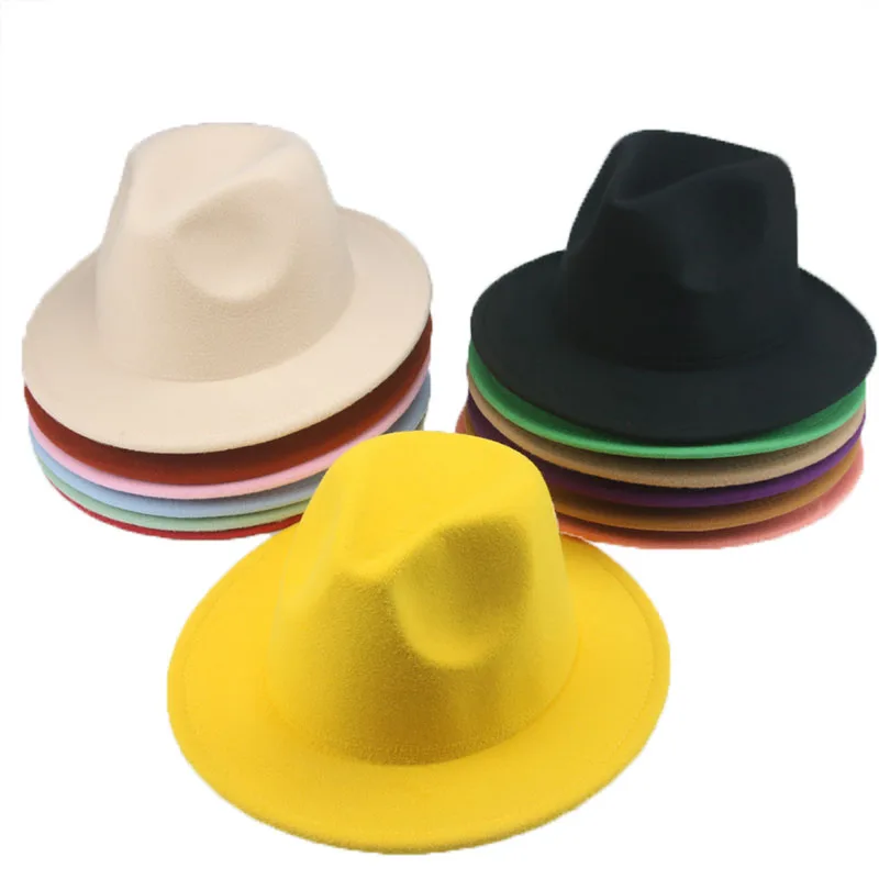 Fedoras Kids Boys Girls Panama Solid Ribbon Band Hats for Women Camel Black Church Wedding Child Kids Hat New Sombreros De Mujer