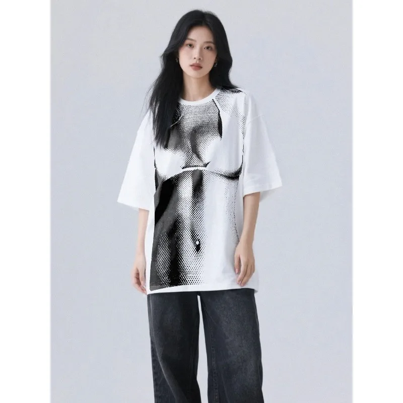 

Женская летняя футболка с 3D забавным принтом и красивым узором, уличная одежда, сексуальный топ, свободный дышащий быстросохнущий топ, футболка