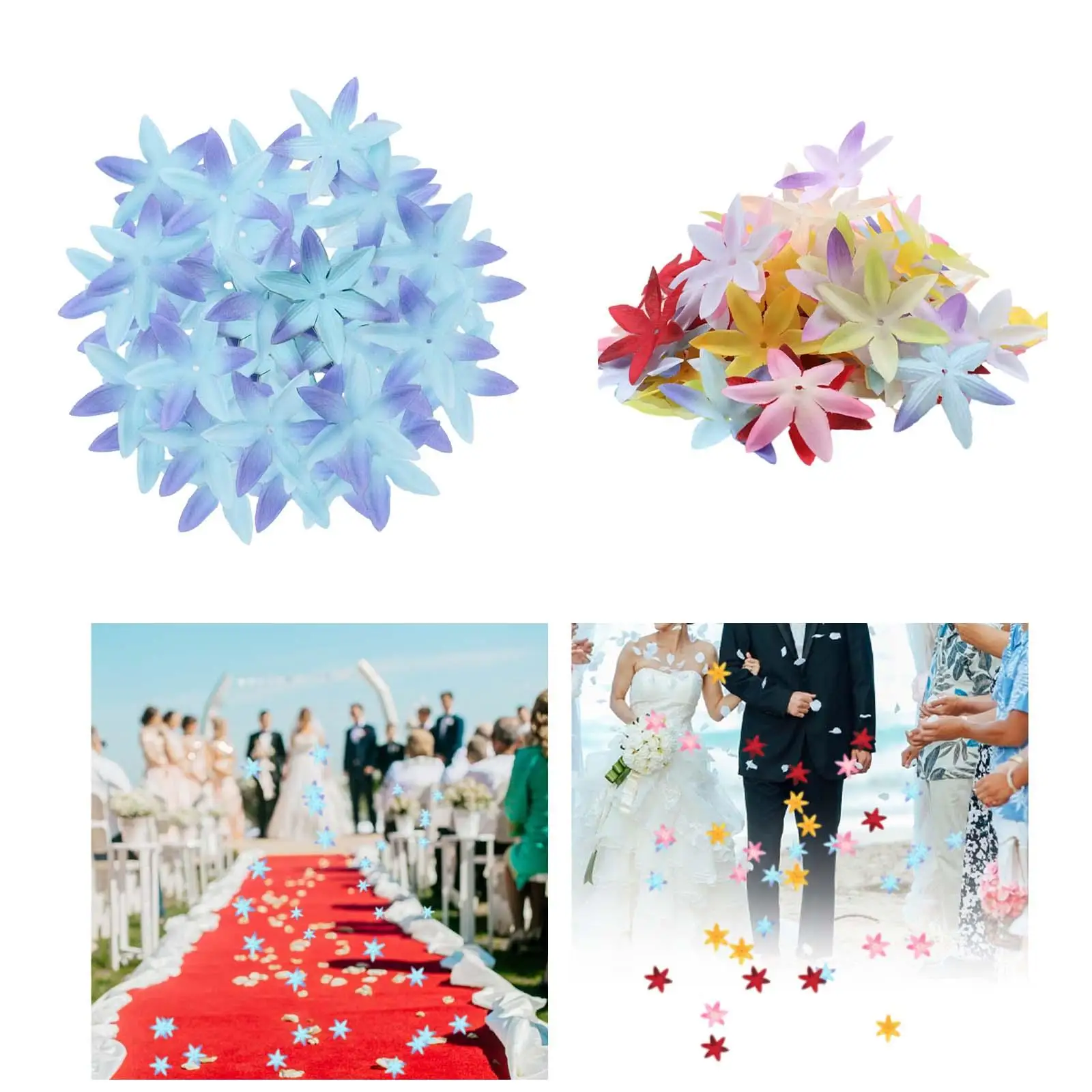 InjFlower-Pétales de fleurs artificielles, remplisseurs de vase, pétales de dispersion pour QueTable, bouquet floral, couronne de scrapbooking, maison, bureau, 500 pièces