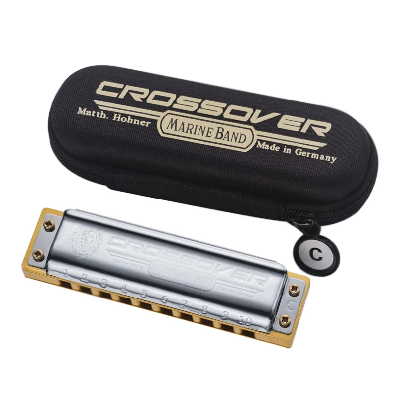 Hohner Harmonica Marine Band Crossover Diatonic Blues Harp Professional 10 Holes Mouth Organ Bamboo Comb Musical Instruments