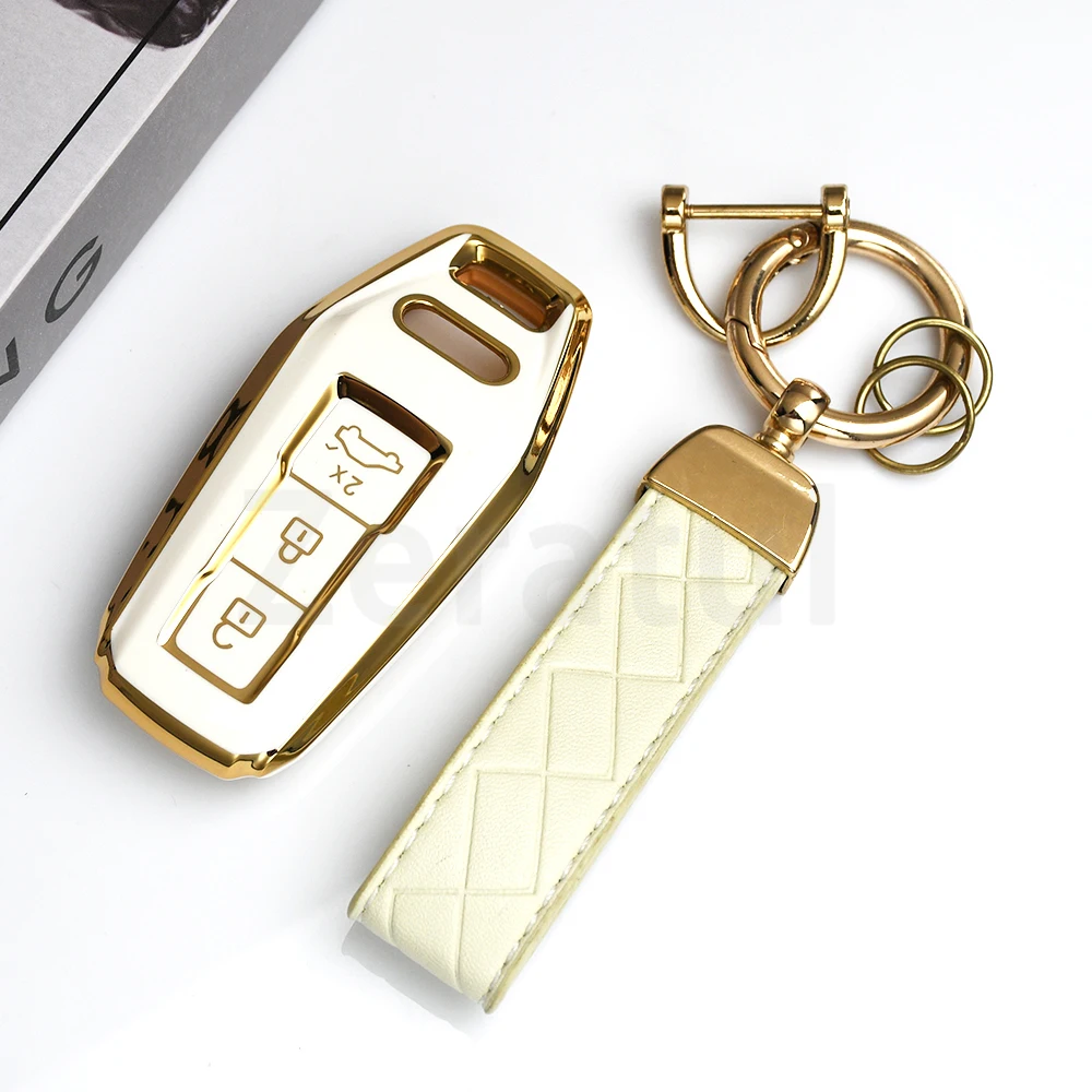 3 Buttons Fashion TPU Remote Keyless Shell Protection Holder Car Key Case Cover Fob for Audi A5L 2025 A5 A6L A6 Etron Q6L 2026