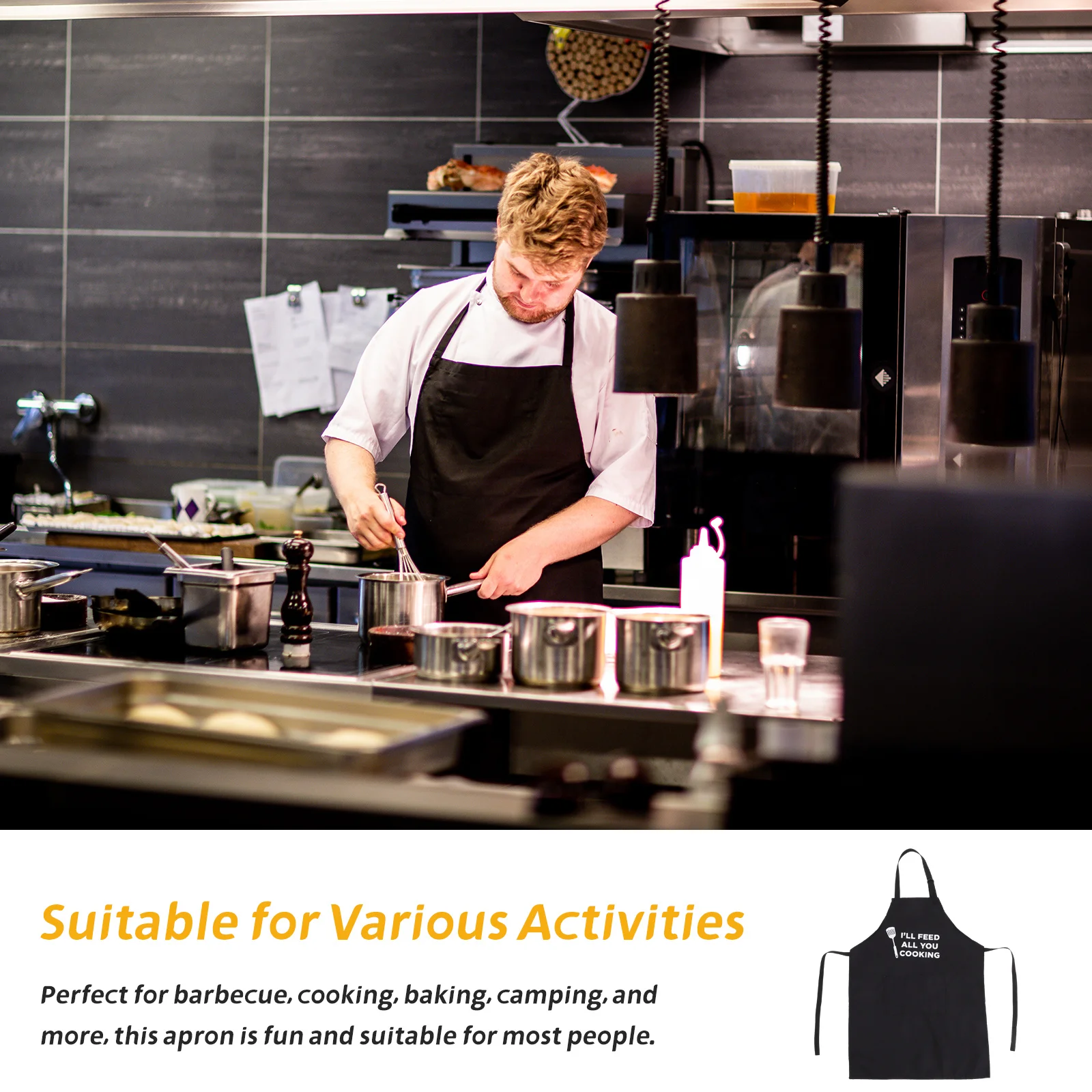 

Funny Husband Apron Polyester Cooking Apron Ideal Birthday Anniversary Gift Kitchen Barbecue Multifunctional Cooking