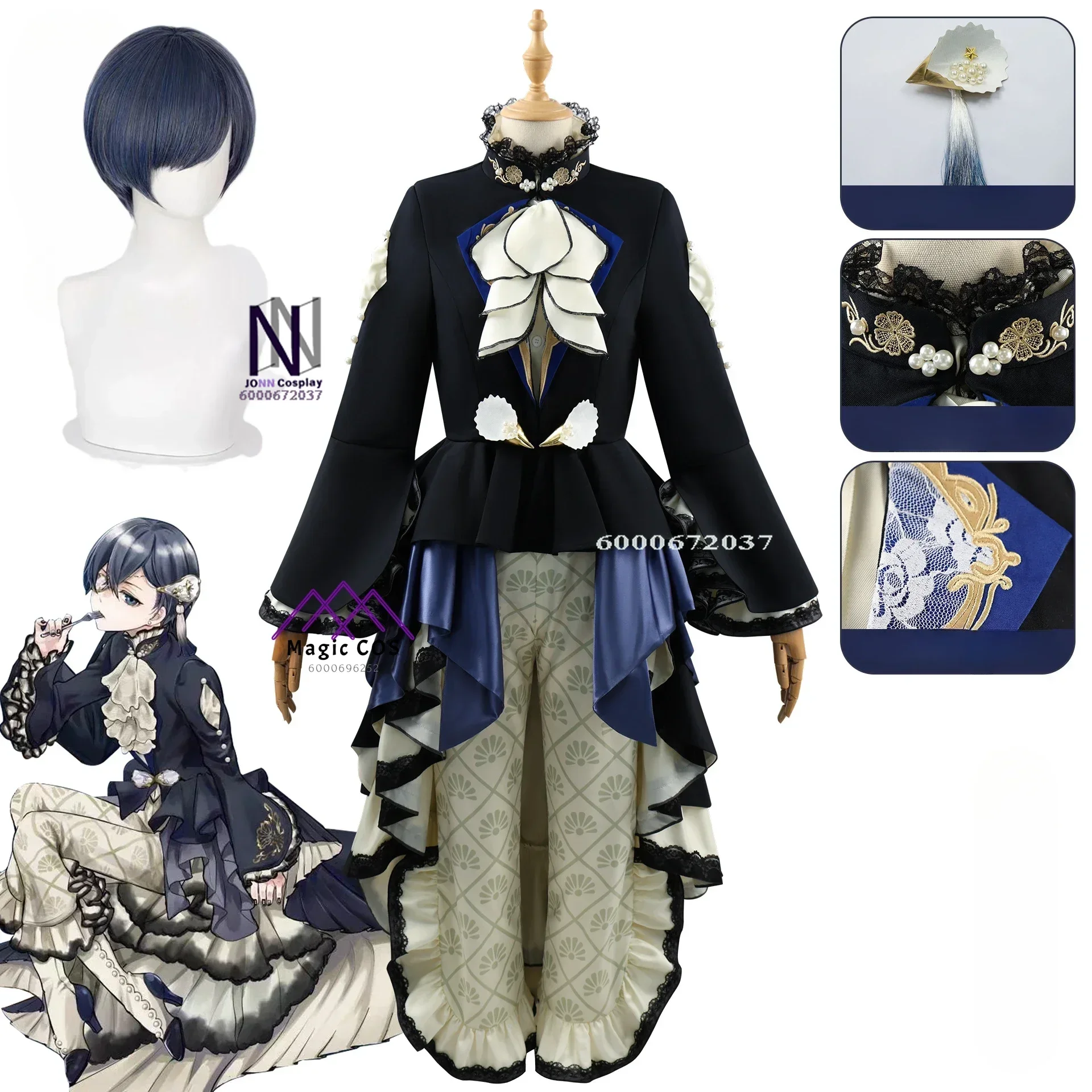 Black Butler Anime Fashion Ciel Cosplay Costume Party Essential Fresh Oyster Dress Carnival Halloween Devil Uniform Best-selling