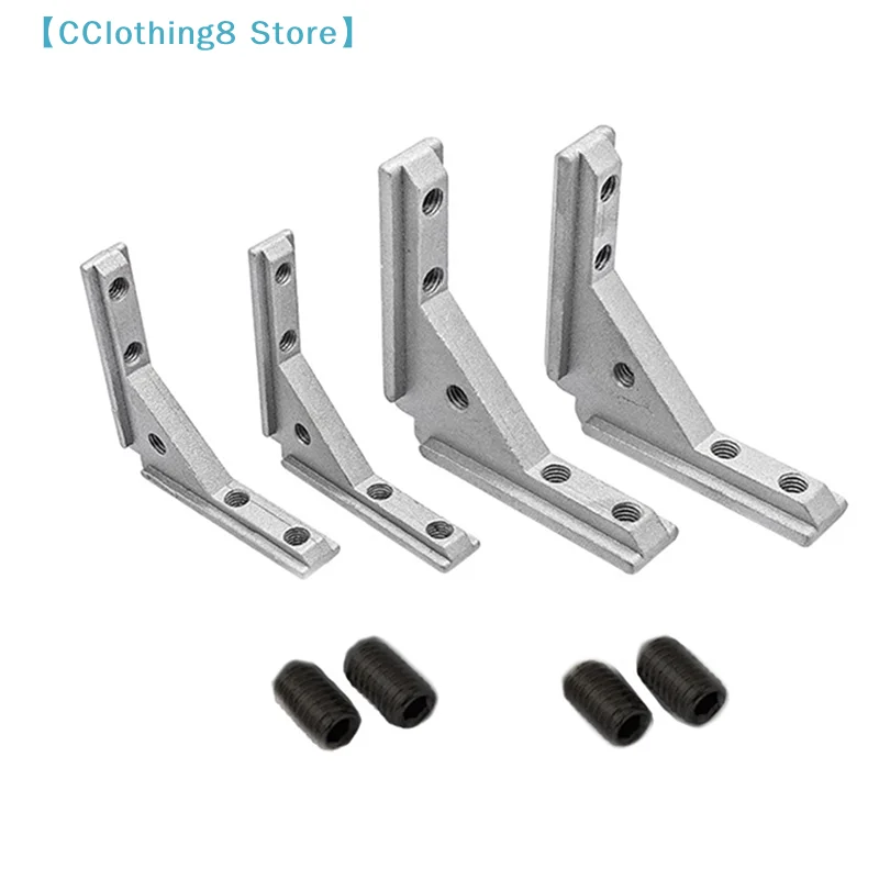 2/4Pcs Angle Slot Connector 2020 3030 4040 Panel Iinstallation Board Angle Slot Fixing Hardware Door Frame Corner Code 【AliS8】