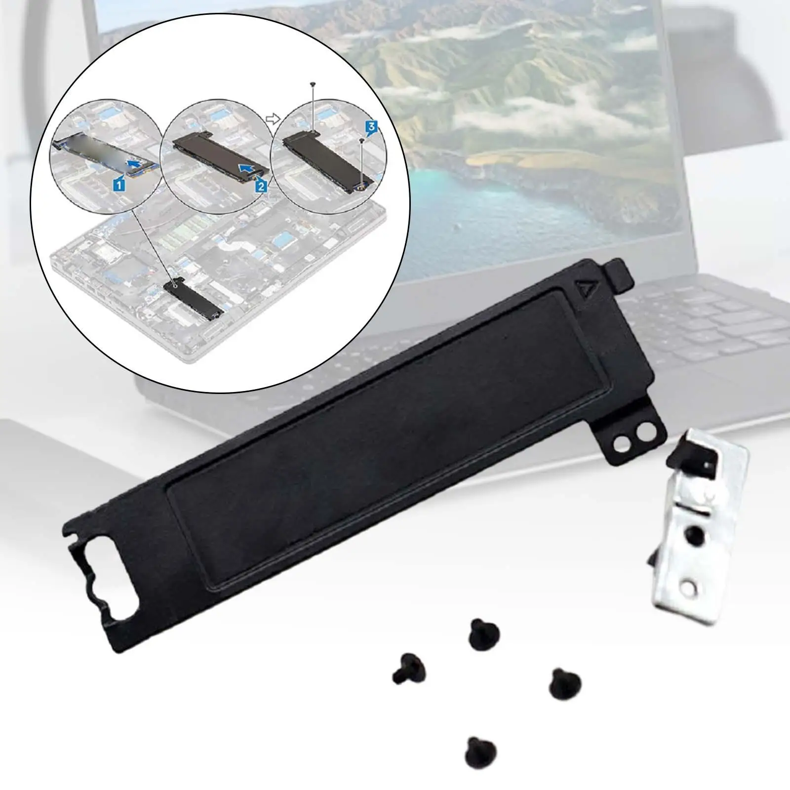 Heavy Duty Metal SSD Heatsink Tray Bracket for Dell Latitude 5511 3540 3541 Laptop Notebook Heat Sink Cover