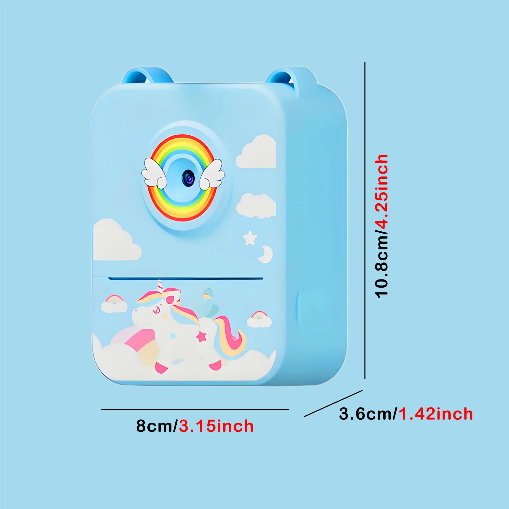 Kindercamera's Kindercamera voor kinderen Instant Print Draagbare kleine camera, 3 rollen printpapier, cadeau voor jongens en meisjes