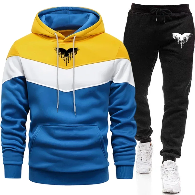 

Men's Autumn Winter Sports Suit, Hoodie and Joggers 2-Piece Set, Fitness Training Wear, Casual Streetwear Tracksuit