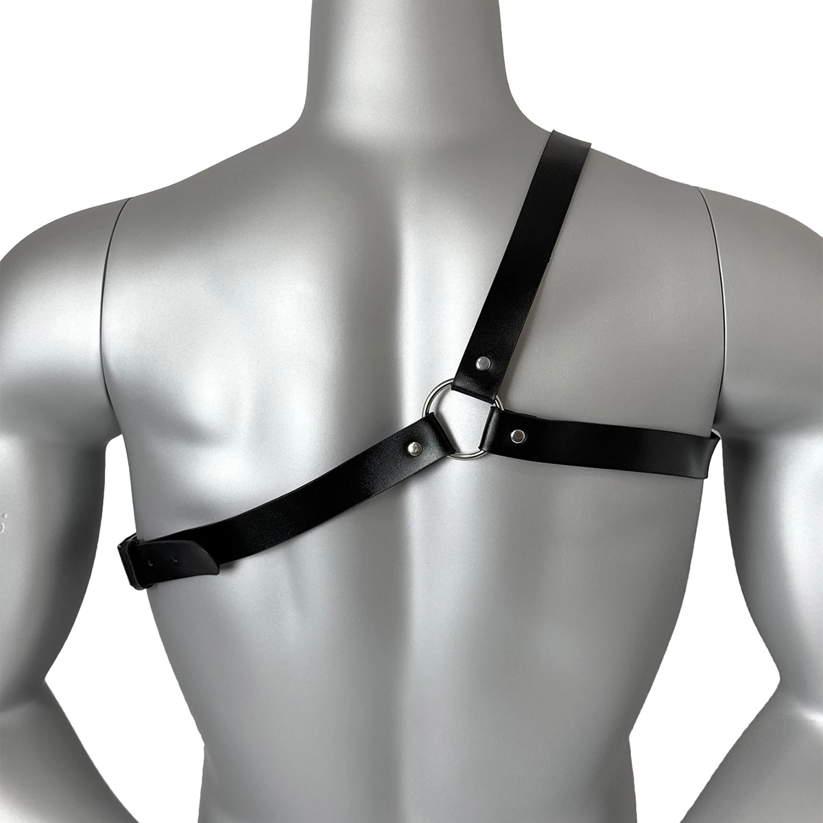 Fashion Men Leather Chest Harness Lingerie Adjustable Leather Body Bondage Strap Punk Club Costume Clothing Accessories