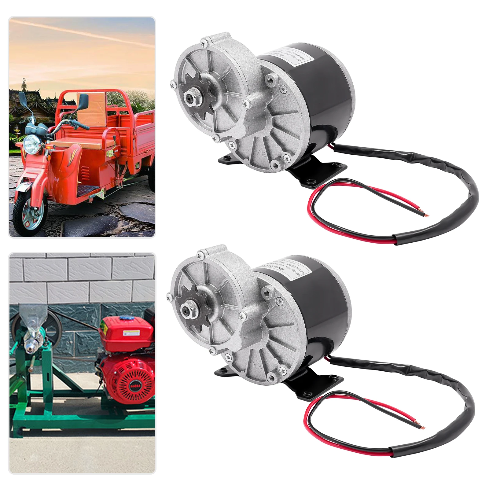 Electric Scooter Motor, 350W, Pure Copper Brushed Design, 9.78:1 Reduction Ratio, Reversible Rotation, Compact, Low Noise