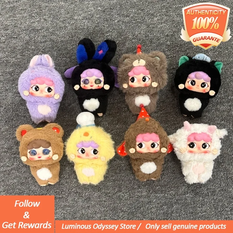 

Подлинная детская серия «Три миго — озорная серия», слепая коробка, модные игрушки, подвески, милые плюшевые подарки, коллекционная игрушка, загадочная коробка