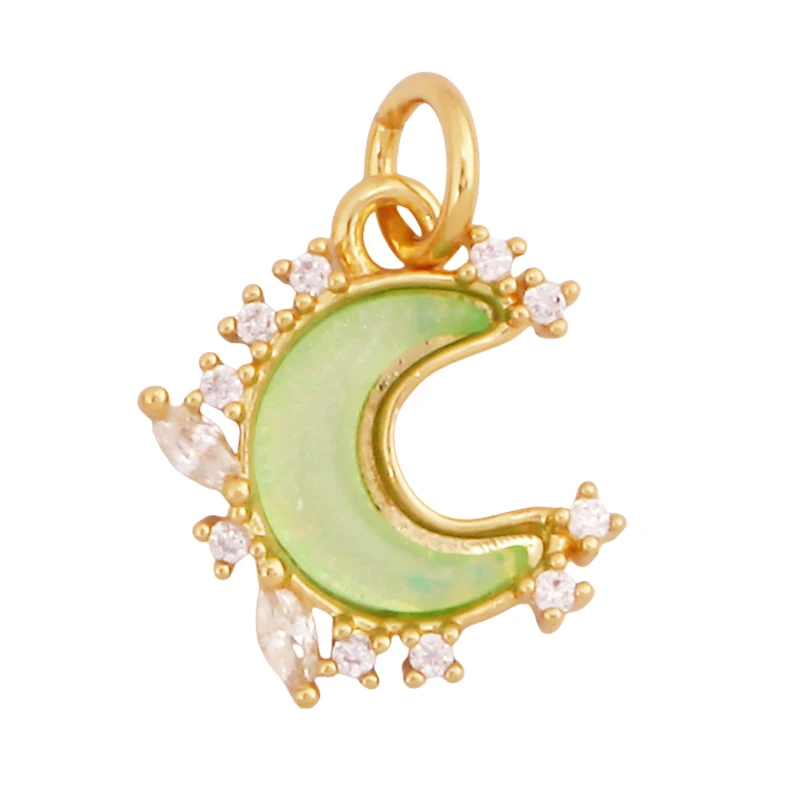 Trendy Mini Windmühle blinkende Bolzen Stern Sonne Mond Regenbogen Schneeflocke Charm Anhänger, Handwerk Schmuck Halskette Armband Zubehör S28 – Detail 33