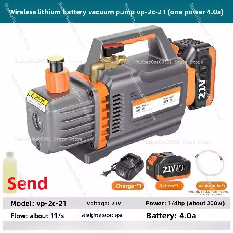 Wireless Lithium Battery Vacuum Pump Portable Rechargeable for A/C Refrigeration Repair Electric Air Evacuation Pump