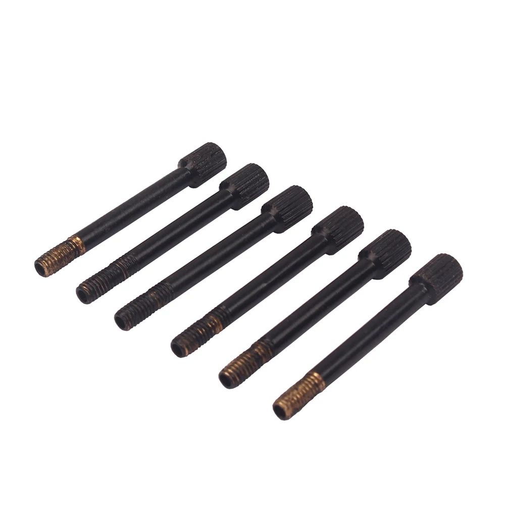 

6 Pcs Clamp Tremolo Bridge Saddle Screw Black Metal 3 Screw For Electric Guitar 8mm Thread 44mm Length String Lock Clamp
