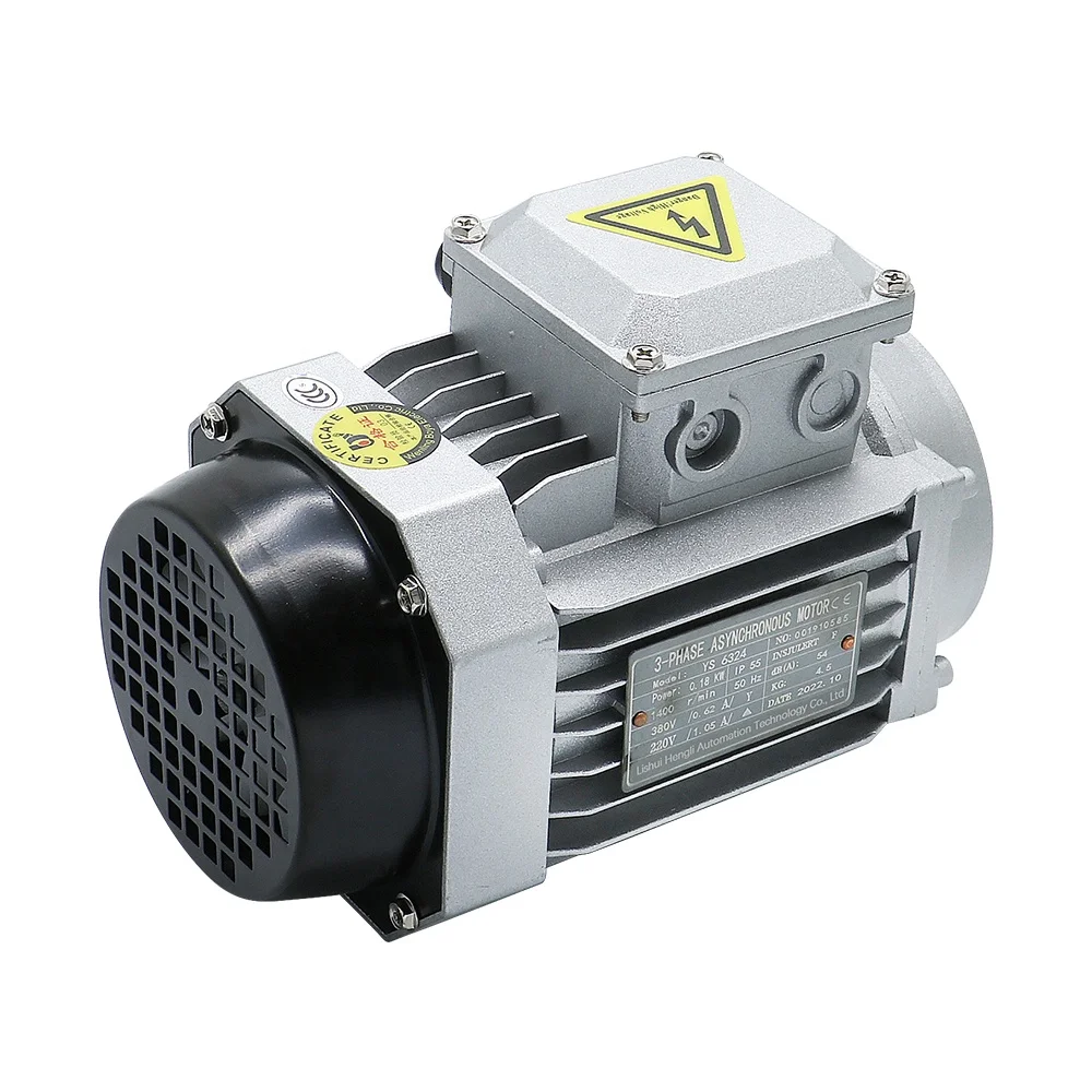 HLTNC YS Series 6312 180w AC 380V 2780RPM Motor assíncrono de indução trifásica com carcaça de motor de alumínio e flange 63B14