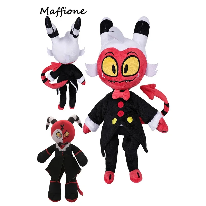 SN55Moxxie Plush Plushies Cartoon Evil Boss Cosplay Helluva 36CM Figurine Props Xmas Birthday Gifts Mascot Child Adult Home $@1w