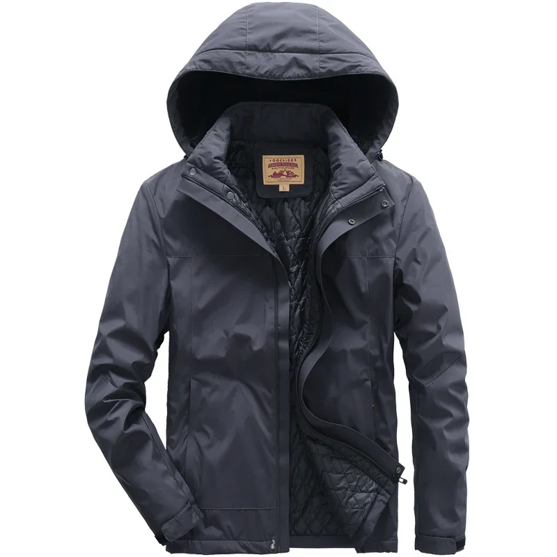 

Thickened Warm Cotton Parkas With Hood Comfortable Quality Men Clothing Solid Color Roupas Masculinas Gift For Father Husband