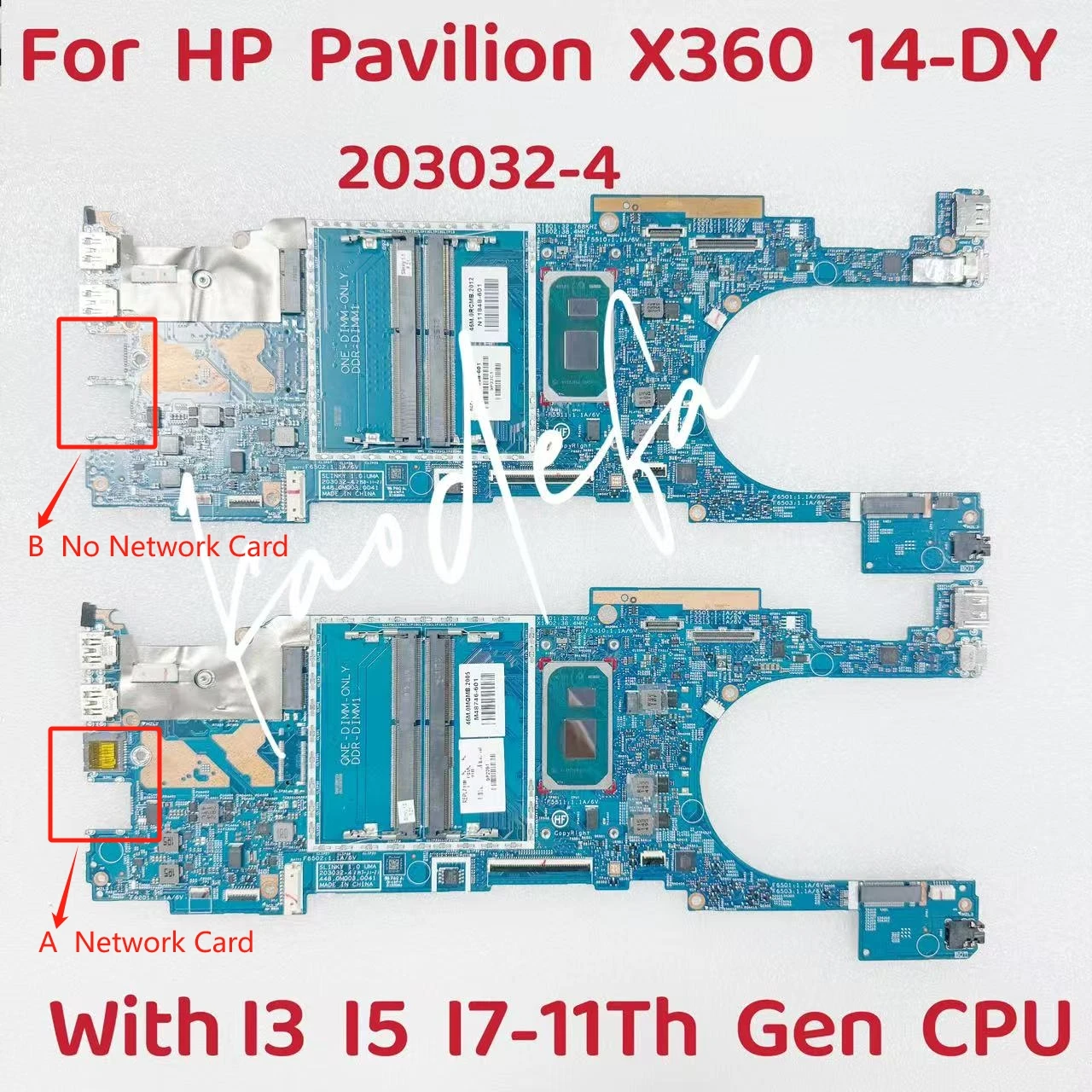 

203032-4 Mainboard For HP Pavilion X360 14-DY Laptop Motherboard With I3 I5 I7-11Th Gen CPU M45749-601 M45032-601 M45033-601
