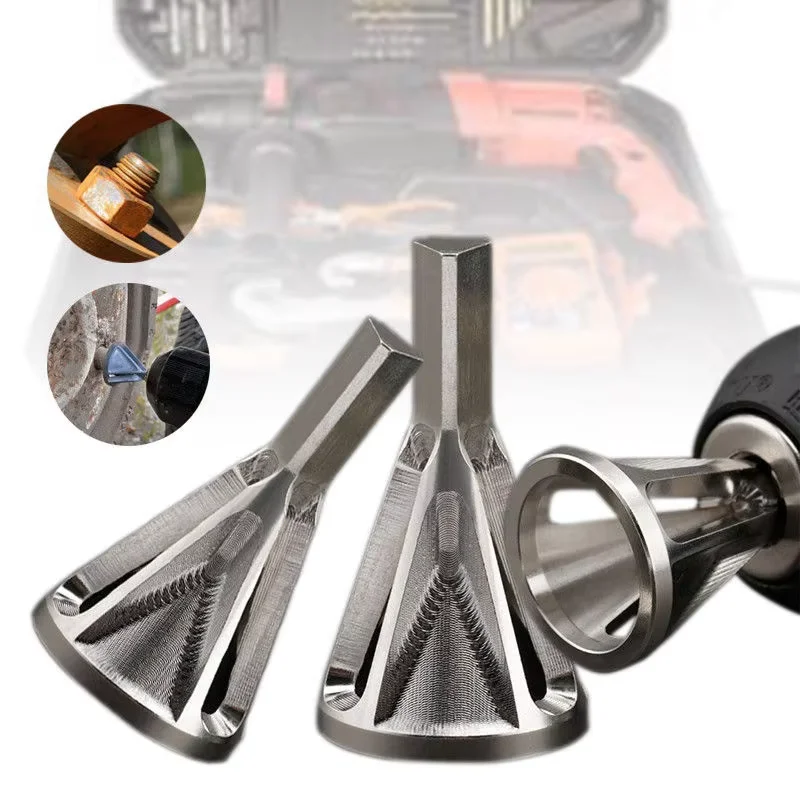 High-Speed Steel Deburring And Chamfering Tools Hexagonal Threaded Edges Power Drill Stainless Steel Drilling Triangle Shanks
