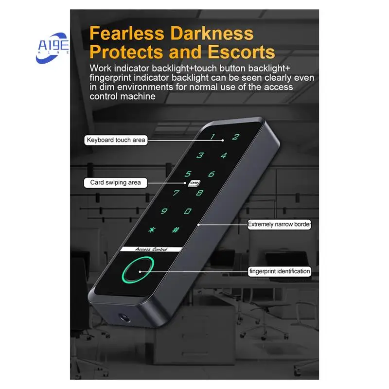 

A19E-WIFI TUYA App Биометрический контроллер доступа по отпечаткам пальцев Клавиатура IP66 Водонепроницаемая автономная система контроля доступа к двери