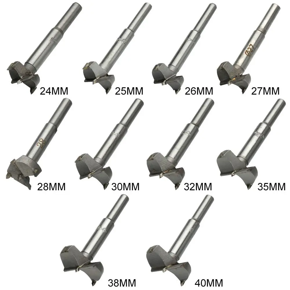 

10mm-40mm Forstner Carbon Steel Boring Drill Bits Woodworking Self Centering Hole Saw Tungsten Carbide Wood Cutter Tools Set