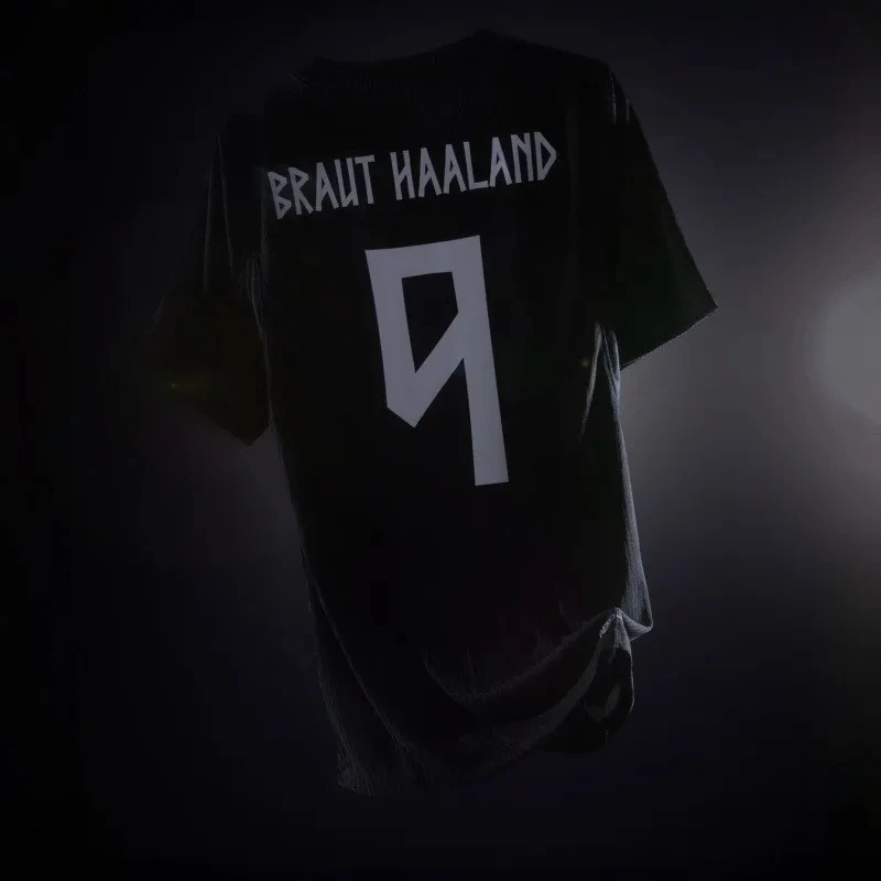 2026 Norway Football Number 9 T-Shirt Men Women Loose Breathable Top Summer Short Sleeve Casual Sports Unisex Tees