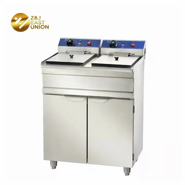 Neueste Fritteuse, 10 Liter, Einzeltank, elektrische rauchfreie Fritteuse aus Edelstahl ohne Rauch