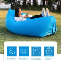 Internet Celebrity Outdoor Inflatable Lazy Sofa TikTok Airbed Portable Air Sleeping Bag Single Folding Camping Air Cushion