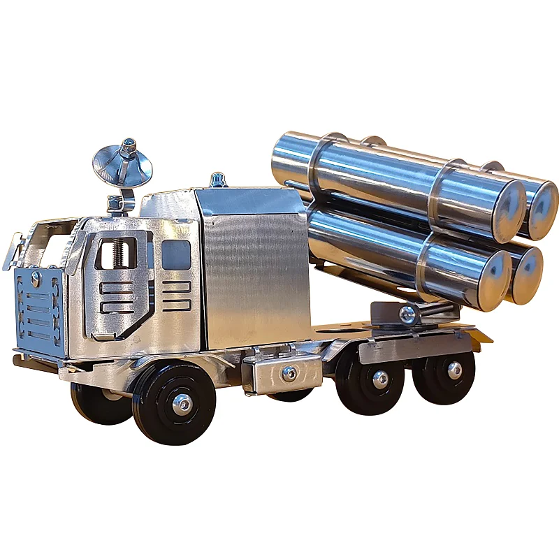 

Stainless steel heavy missile vehicle model, Hongqi 16 anti-aircraft missile vehicle, alloy military toy model, ornaments