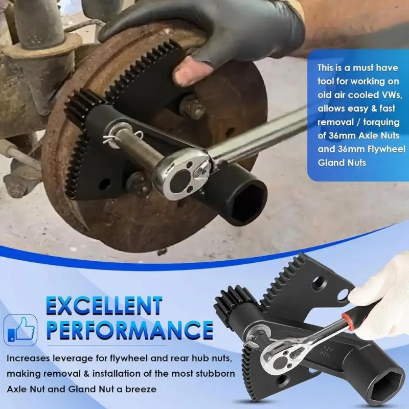 

000133 Torque Multiplier Leverage Tool For 36mm Nut Removal In Tight Space H9EE