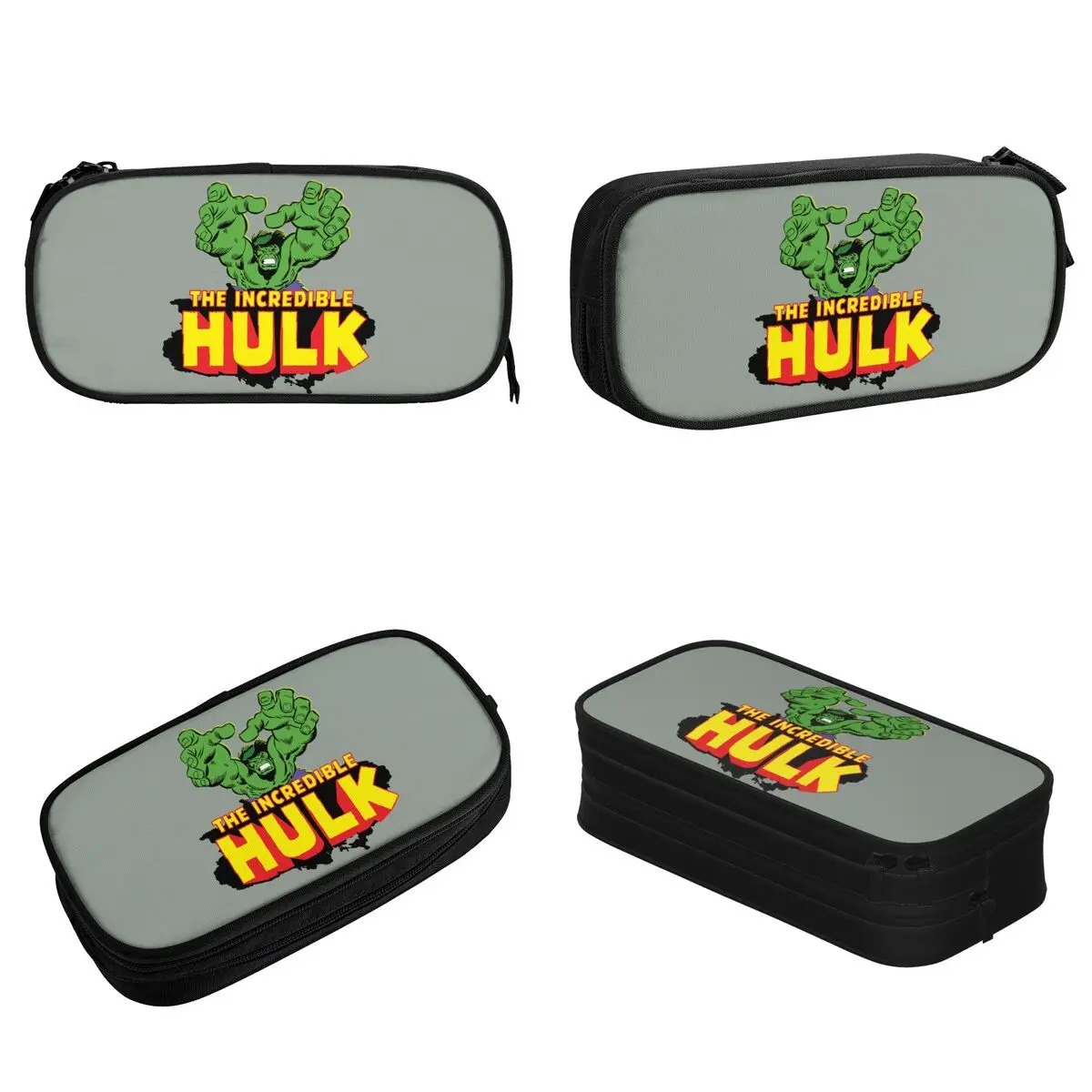 Imagem -02 - The Incredible Hulk Logo Pencil Cases Fashion Pen Bolsa para Crianças Grande Capacidade Escola Zipper Pencilcases