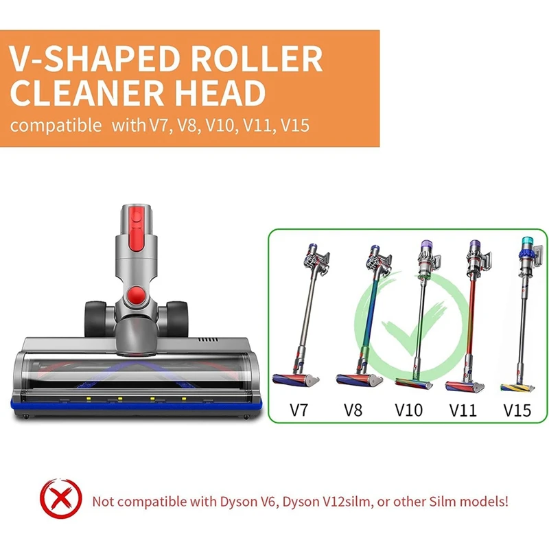 ملحقات رأس مكنسة كهربائية لدايسون V7 V8 V10 V11 V15 رأس كهربائي مرفق للأرضيات الصلبة