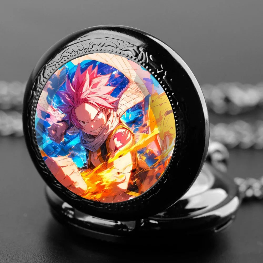 

Classic Anime Vintage Glass Dome Quartz Pocket Watch Chain Linked Timepiece Pendant Ideal for Men Women Children As Gifts