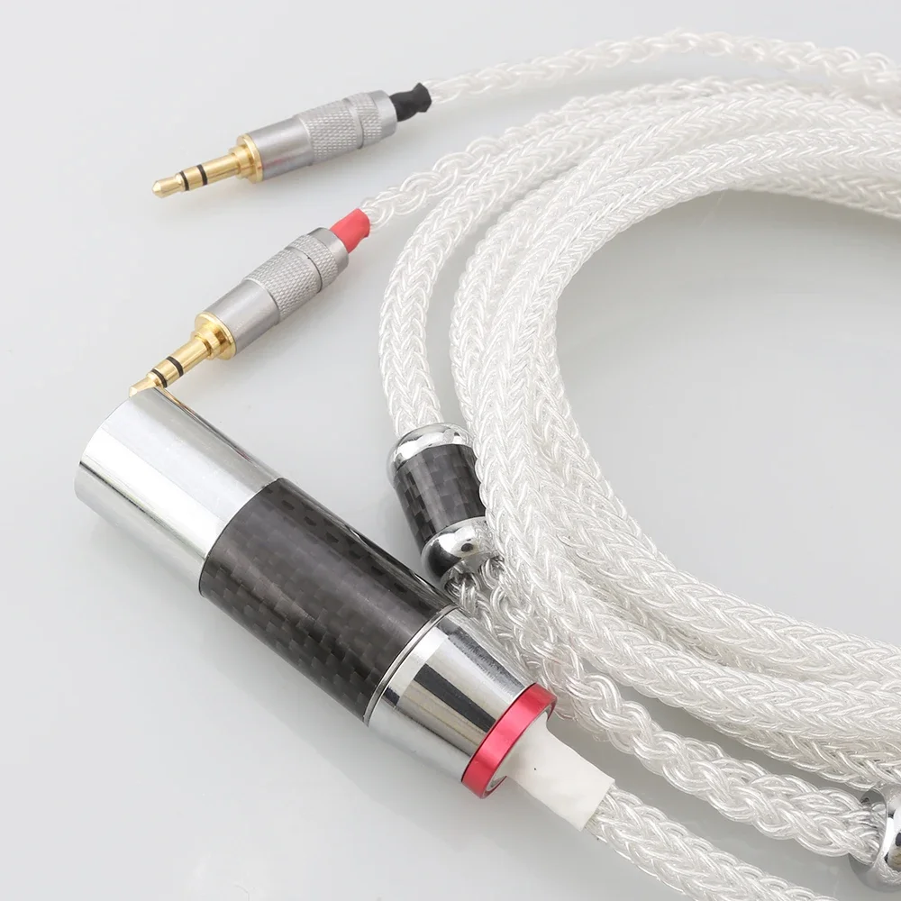 HiFi 16cores Pure Silver Headphone Cable for Hifiman Sundara Ananda HE4XX HE560 HE-350 HE1000se HE6se he400i he400se Arya