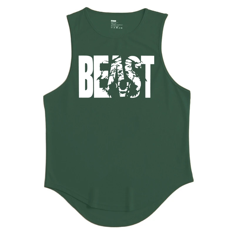 Gym Mens Mesh Casual Running Tank Top Fashion Fitness Sport Sleeveless Quick-drying Vest Workout Clothing Bodybuilding Singlets