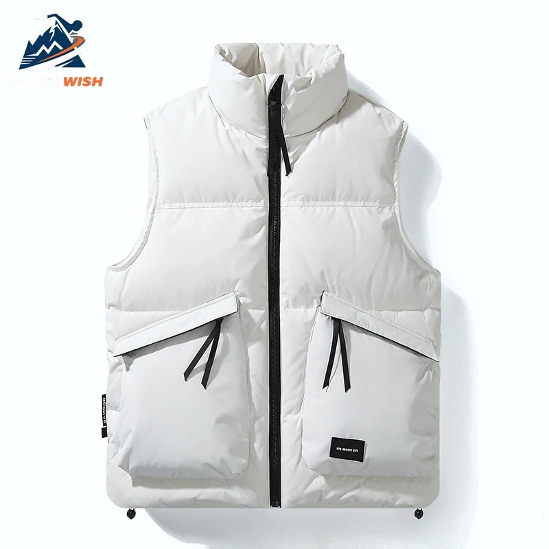 MONEYWISH سترة قطنية للرجال 2025 جديد 90% بطة بيضاء أسفل سميكة مكافحة البرد الدافئة الكتف الملابس في الهواء الطلق سترة شتوية غير رسمية