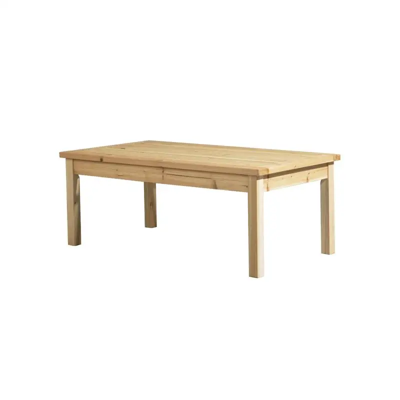 Mesa de centro de cedro para exteriores, mesa auxiliar de granja de 44 pulgadas para patio, mesa decorativa de madera maciza con tapa de láminas para jardín, junto a la piscina,