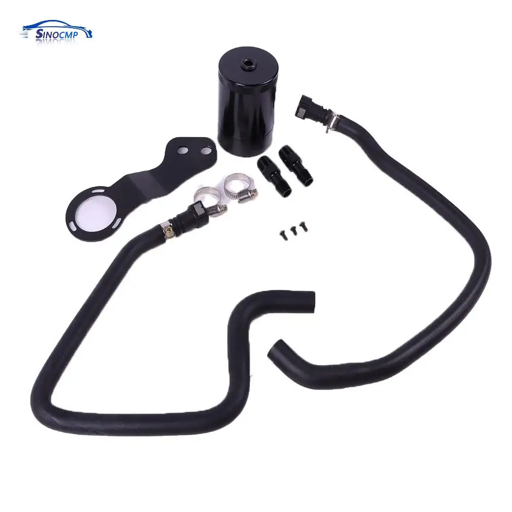 

Compact PCV Baffled Oil Catch Can 1/2" Aluminum Barbed Fittings Gear Clamps Mounting Hardware Fits For 2016 Chevrolet Camaro SS