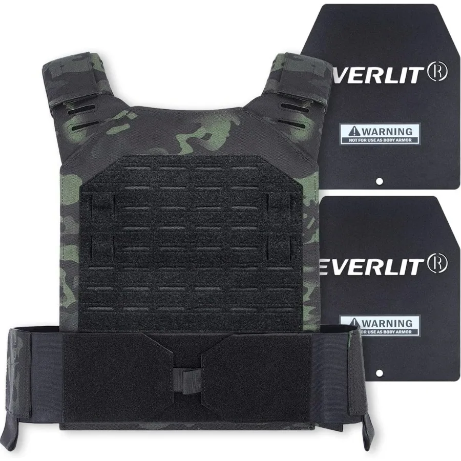 سترة مرجحة قابلة للتعديل من EVERLIT بوزن 14 رطل و20 رطل تتضمن الوزن لتدريبات وزن الجسم واللياقة البدنية والجري للرجال والنساء على شكل حرف V