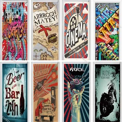 Art Graffiti Retro Door Stickers Living Room Bedroom Home Decoration Stickers Removable Waterproof Self-adhesive Murals