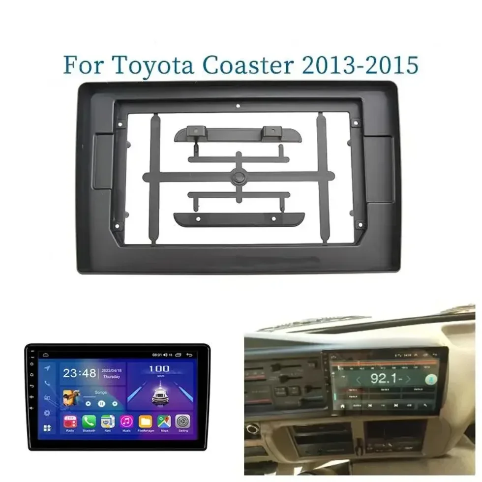 10 Inch Adapter Car Radio DVD Player Fascias Frame For Toyota Coaster 2013-2015 Android Dash Fitting Panel Kit