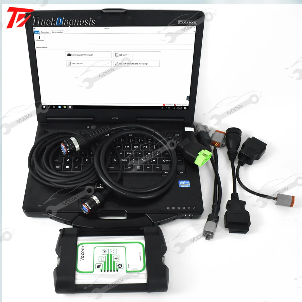 For Vocom Penta VOCOM1 88890300 2.8.150 software for UD/Mack/ V-olvo/Renault and penta vodia5 and CF53 laptop diagnostic tool