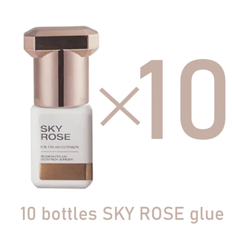 10 Bottles Sky Rose Glue Original Korea Flase Eyelashes Extension Supplies 5ml Beauty Shop Makeup Tools Adhesive Healthy