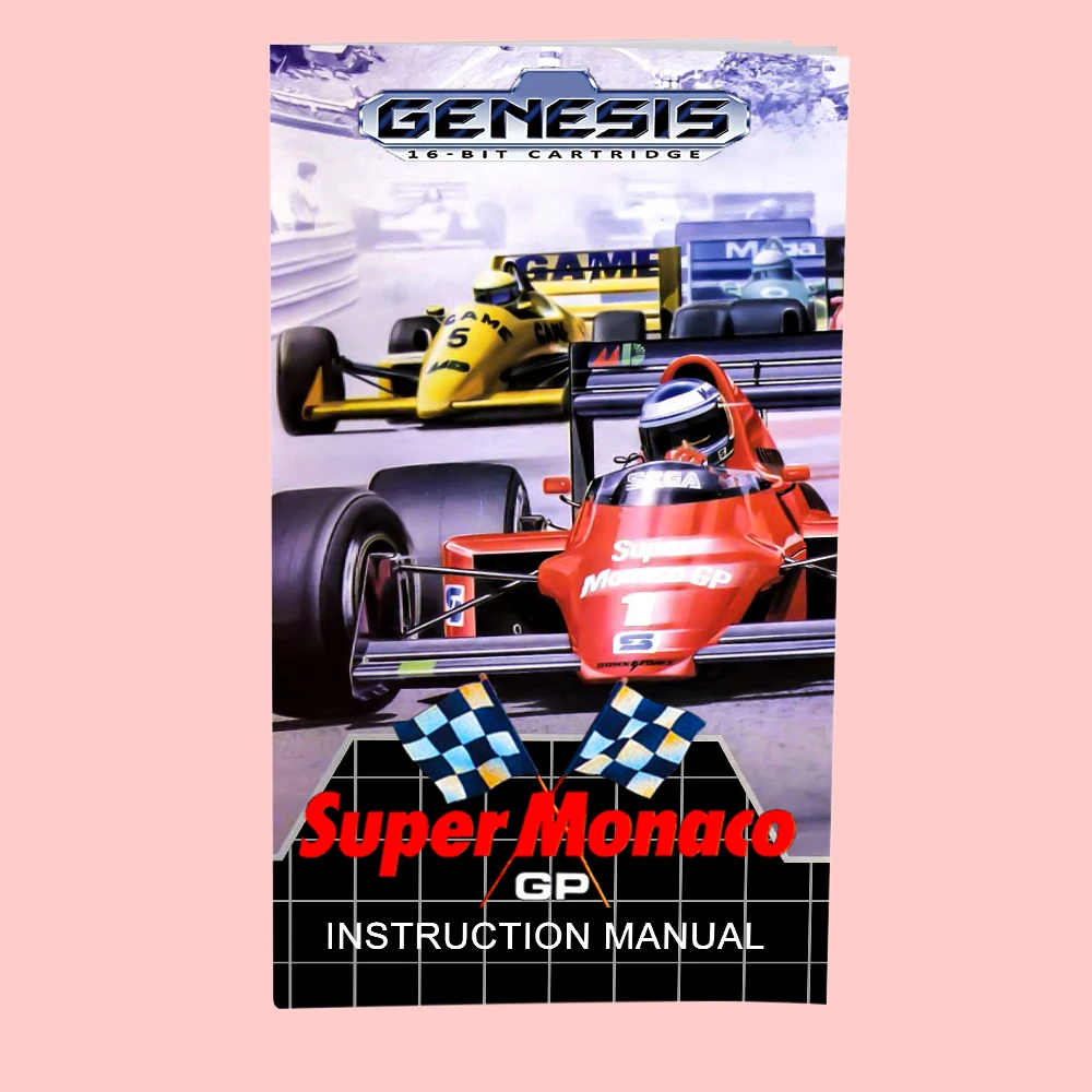 

Руководство по игре Super Monaco GP, США, для 16-битных консолей Sega MD MegaDrive Genesis