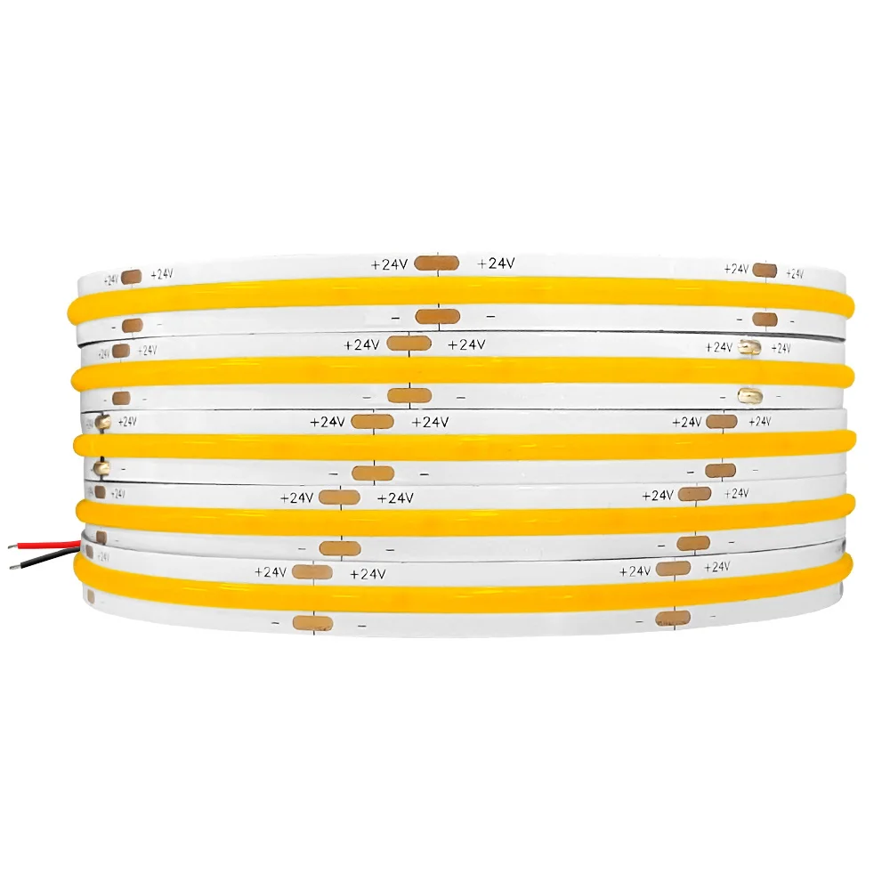 OCONA Ra97+ Hoge CRI COB LED-striplicht 8 mm flexibel 480 LED/m LED-tapeverlichting Lint 24 V Warm/koel wit 2700 K 5000 K dimbaar - afbeelding 2