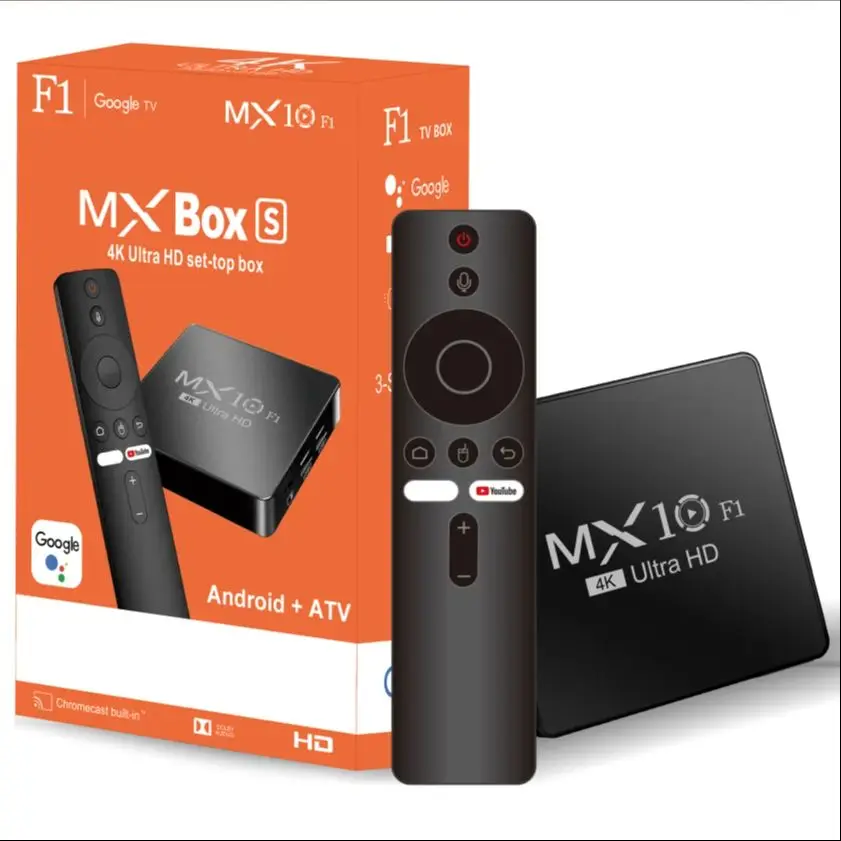 

Set-Top TV Box Android 13 MX10 F1 2GB 16GB Build in Wi-Fi 2.4G + BT5.0 Optional Most Popular Android TV Box